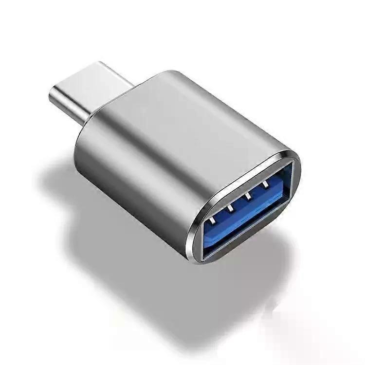 USB 3.0 OTG Adaptörü-10 ADET USB-C Erkek - Dişi, Siyah / Gri-Gri