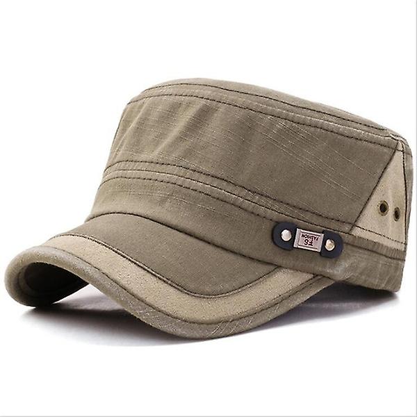 Men's Adjustable Military Solid Color Retro Hat Cadet Baseball Cap