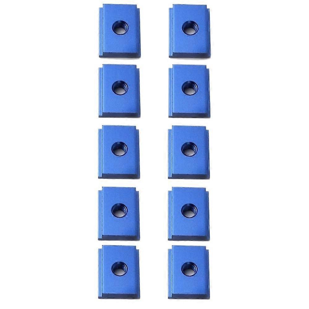 10PCS T-Track Nut M6/M8 T-Slider Aluminum Alloy T-Slot Sliding Nut for Profile Tool Slot Blue