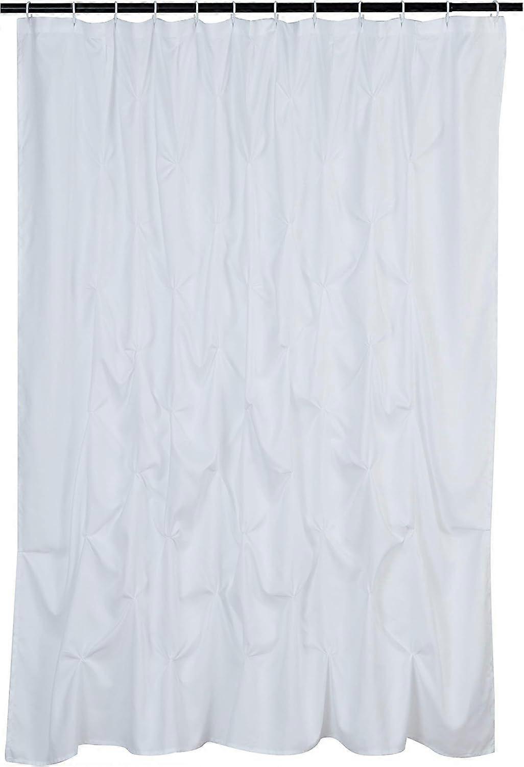White-183x183cm-Waffle Weave Shower Curtain, Polyester