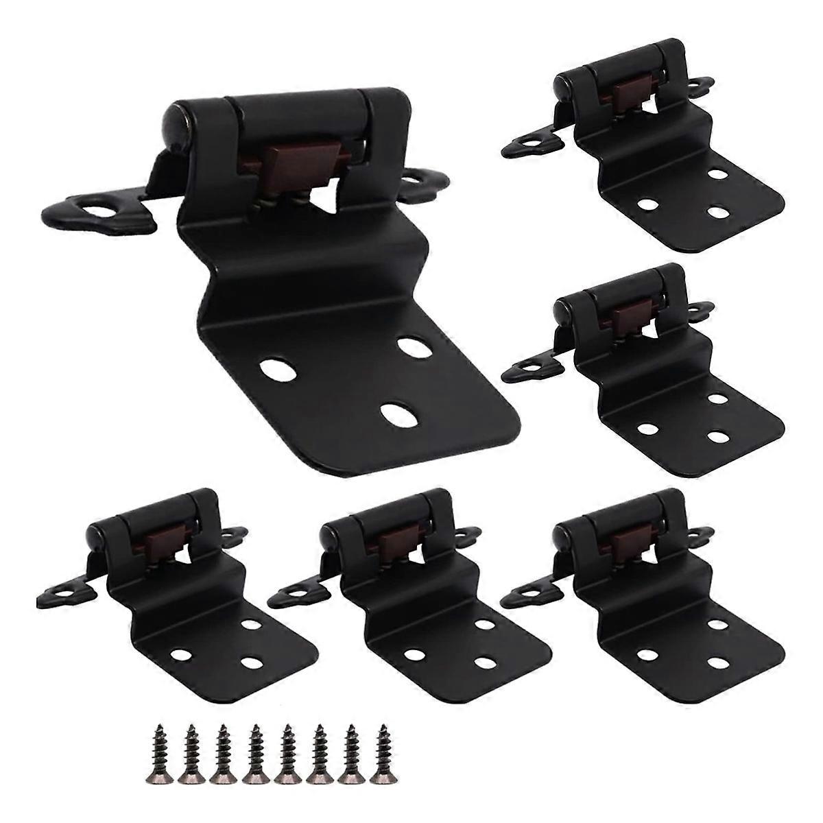 Cabinet Hinges, 8 Pack 3/8Inch Inset Black Door Hinges