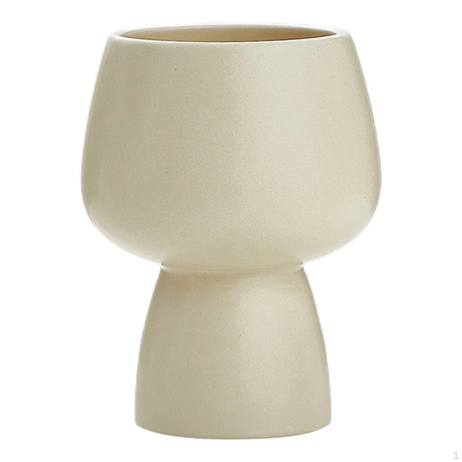 Ceramic Plant Pot Flower Shelf Decoration Modern Planter Vase for Living Room Balcony