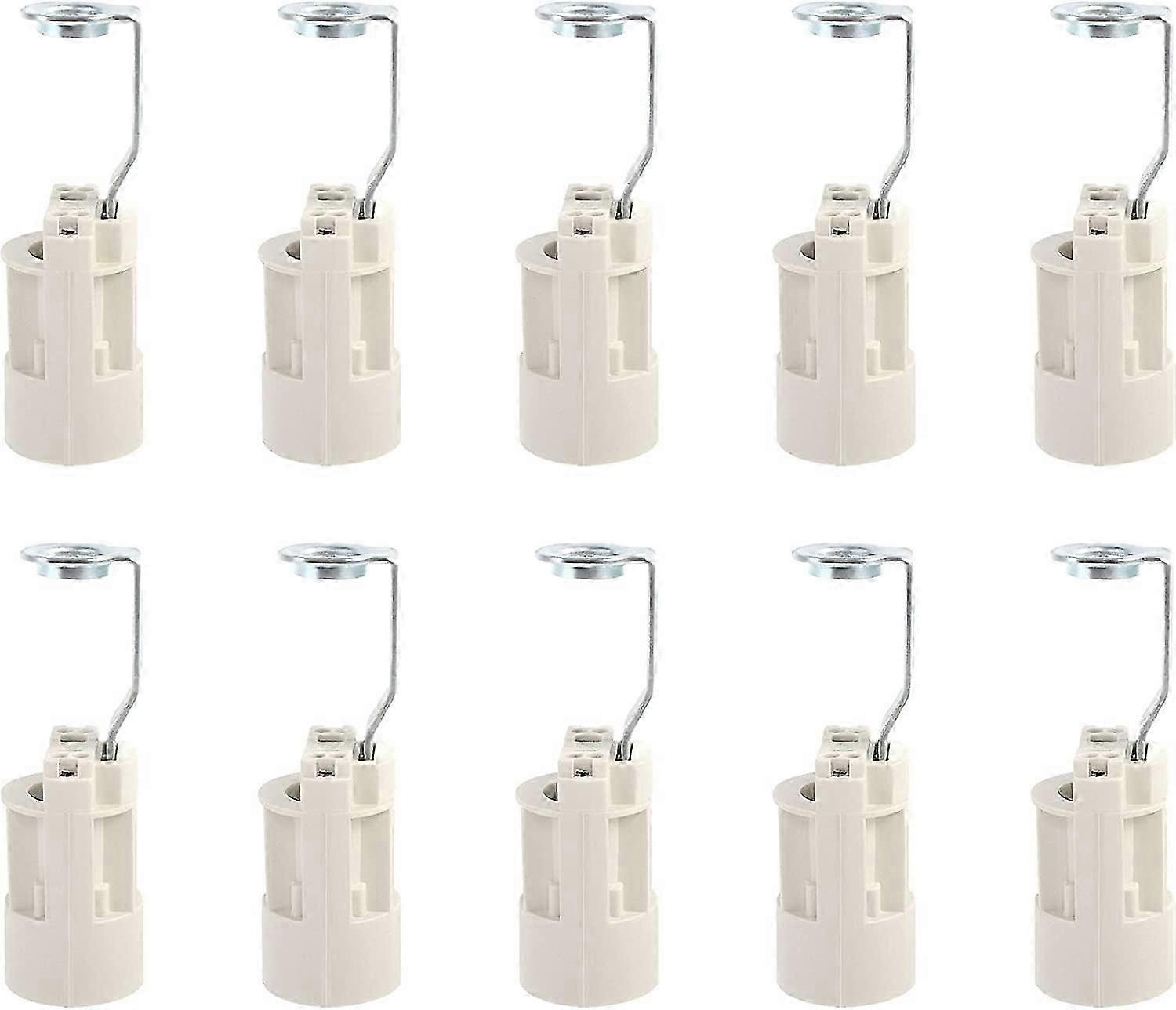 E14 Bulb Base Adjustable E14 Lamp Holders Converter E14 Sockets Bayonet Socket Candle Lamp Holder for LED Bulb 10PCS (White)