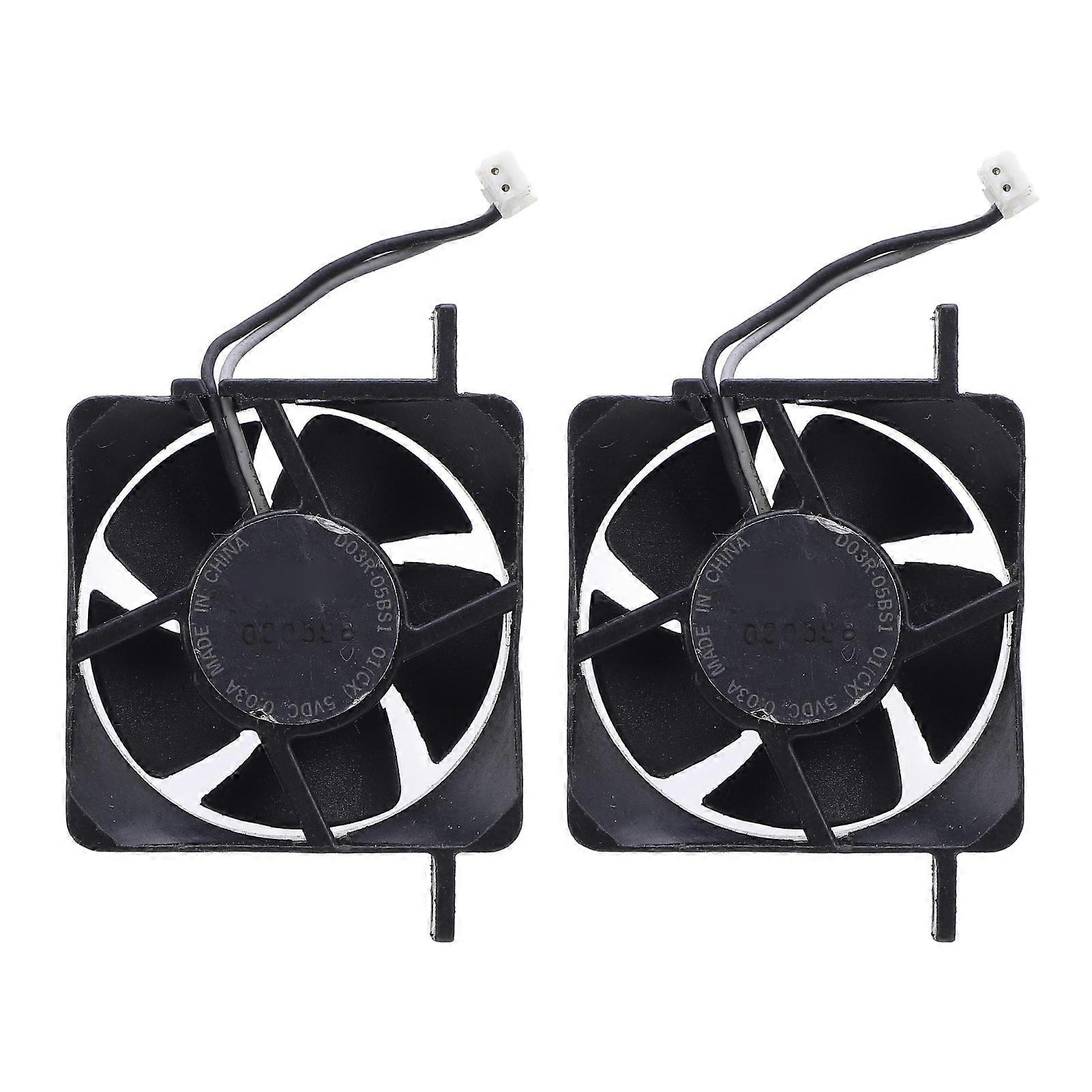2pcs Game Console Internal Cooling Fan Good Heat Dissipation Built in Cooler Replacement