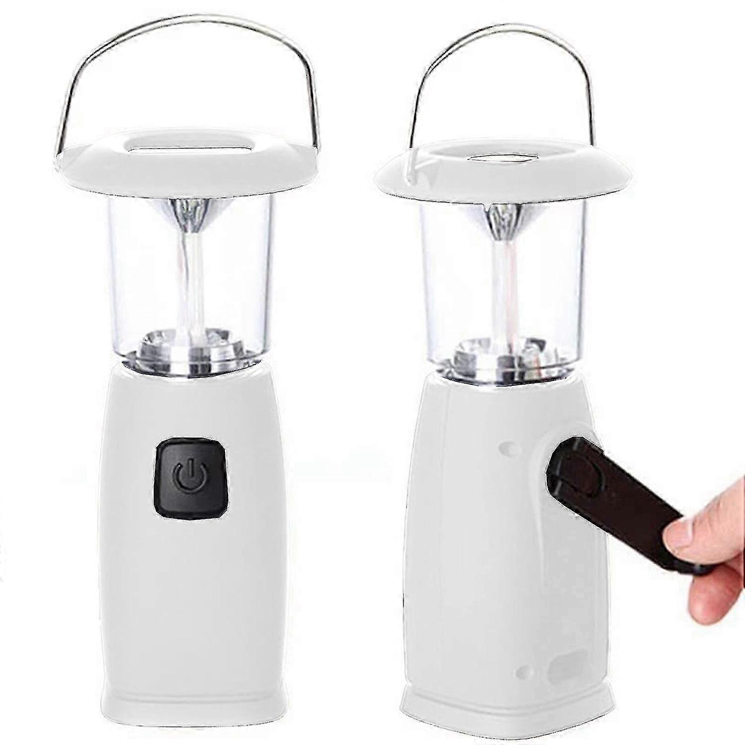 Emergency Camping Lantern - Wind Up Solar Light with 6 LEDs and Portable Hook