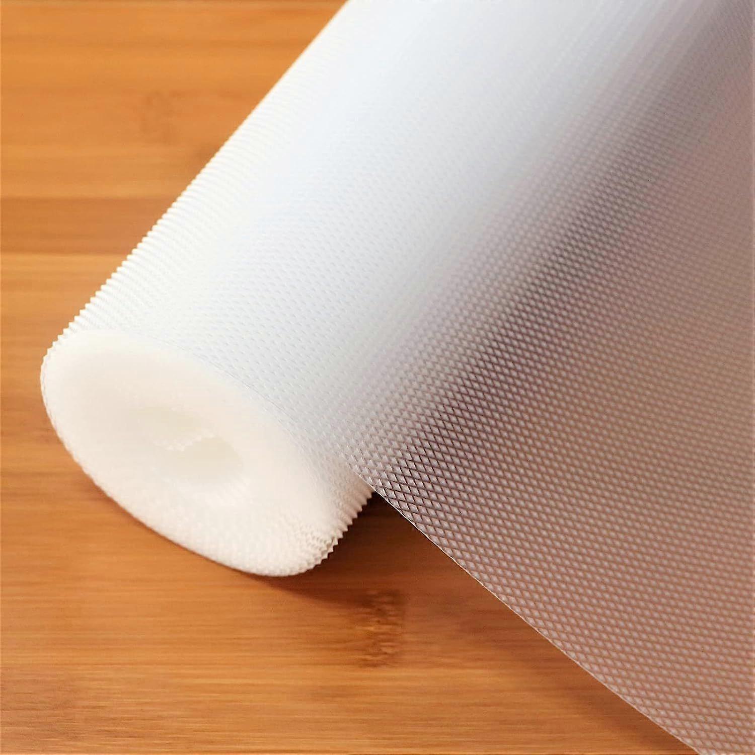 44cmx300cm Non-Adhesive Non-Slip Drawer Bottom Mat, DIY Fridge Mat Cupboard Fridge Shelf, EVA Plastic Protection for Furniture Camping, Under Sink Kit