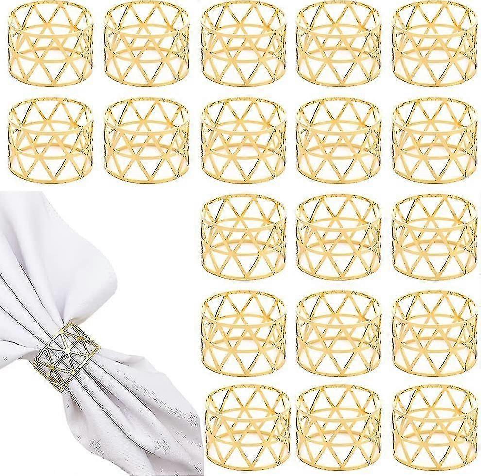20 anelli per tovaglioli dorati, anelli per tovaglioli in metallo, fibbie per tovaglioli, anelli per tovaglioli a forma di foglie