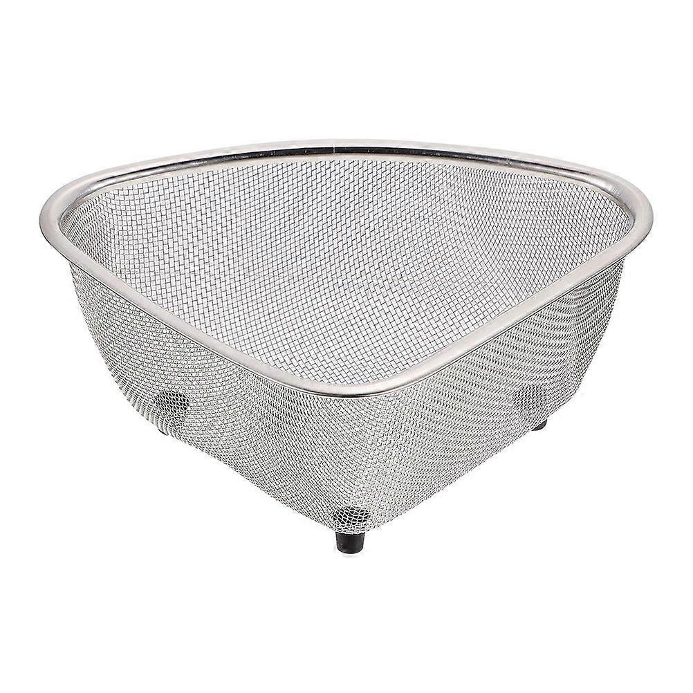 1Pc Sink Corner Storage Basket Triangle Shape Sink Draining Basket for Kitchen