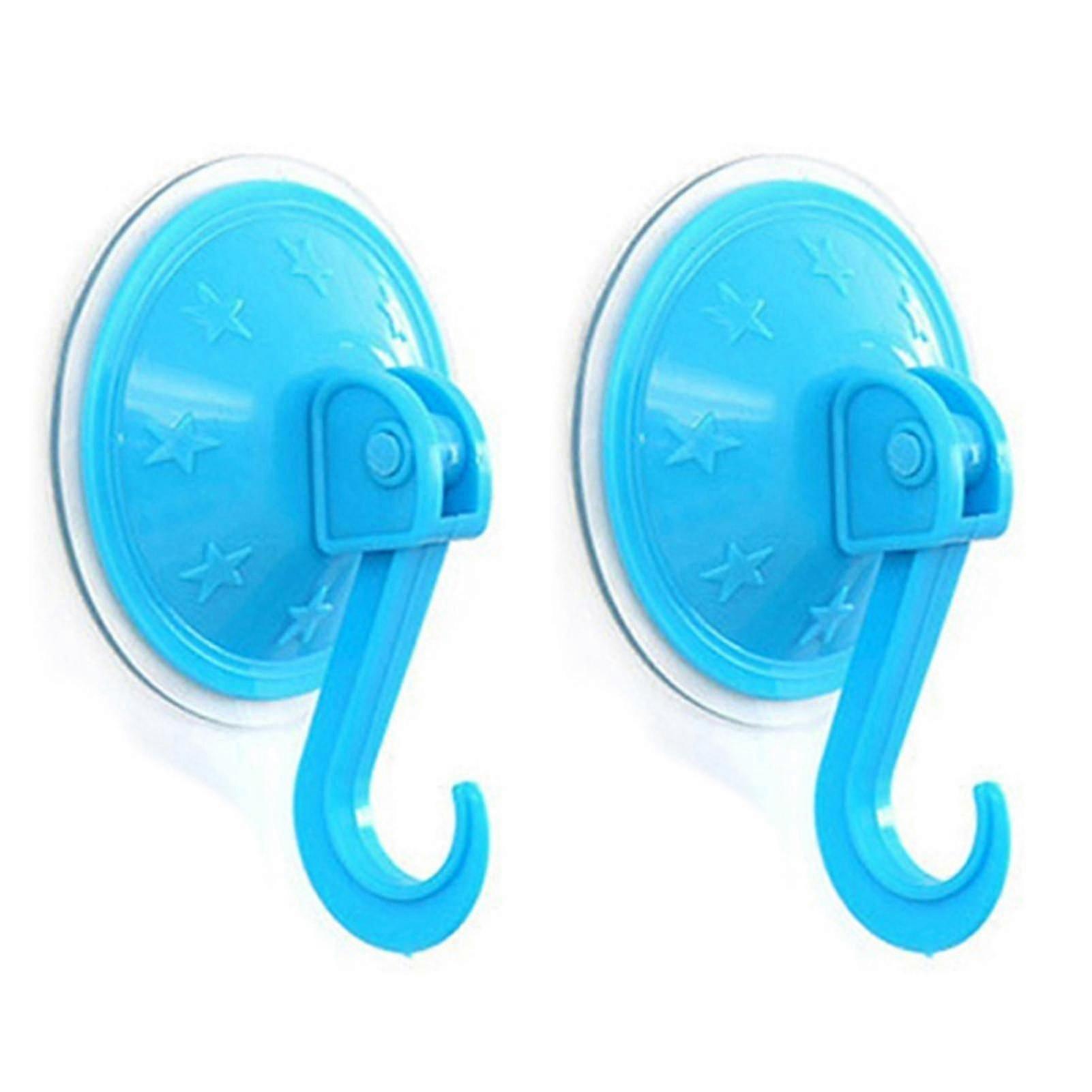 2 Pcs Hooks H Kit Bath Closet Suct Sucker Hook Set