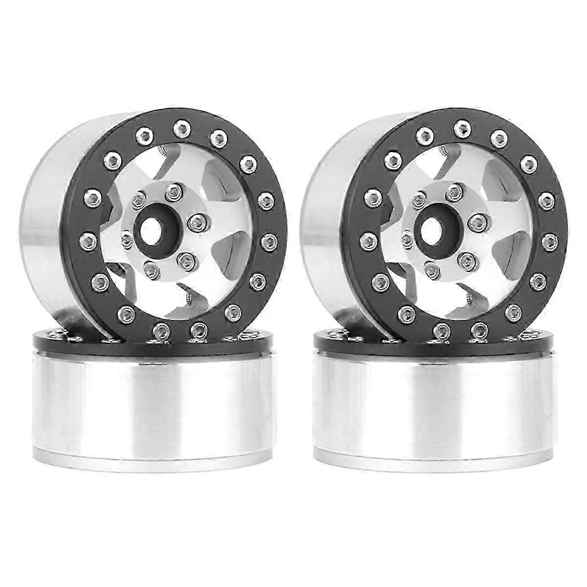 Silver Black 1.55 Inch Metal Wheel Tire Climbing Car AX90069 for JIMNY CC01
