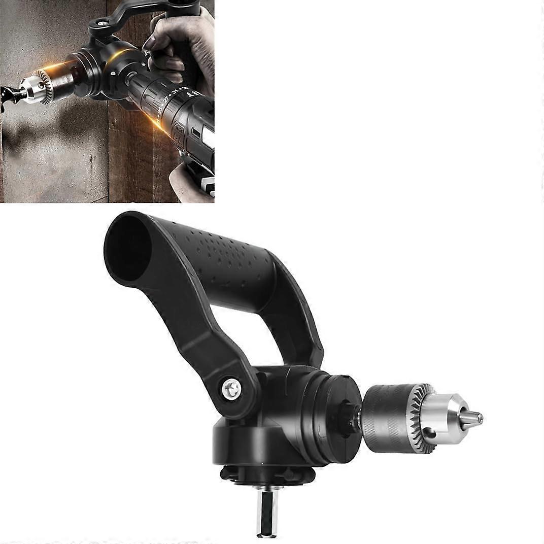 Right Angle Drill Chuck Adapter 90 Degree Cordless Attachment Anti-Slip Extension Tool For Tight Spaces Any Angle