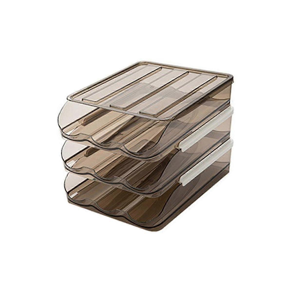 Egg Holder for Fridge,Automatic Rolling Egg Container for Refrigerator,Stackable Fridge Organizers