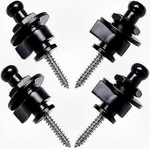 4-Piece Metal Quick Release Guitar Strap Buttons in Gold for Secure Attachment