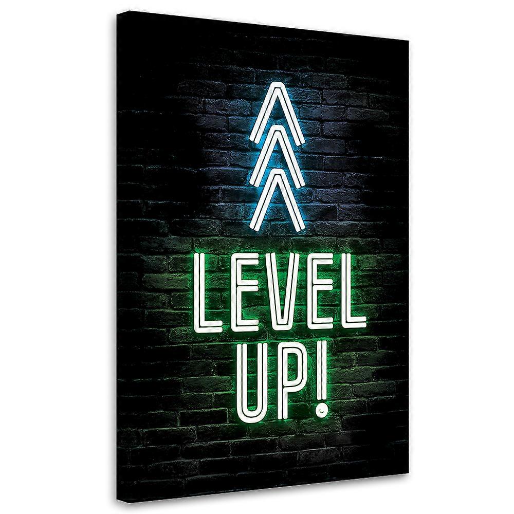 Imprimare pe pânză, Inscripție Level up gaming - 40x60