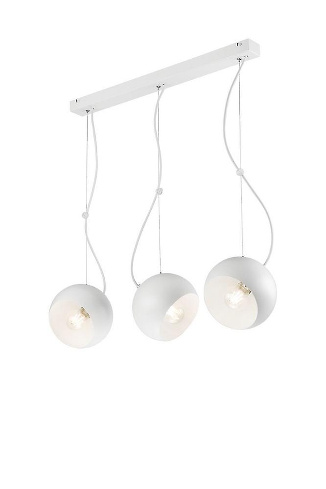Inez Bar Pendant Ceiling Light White, 3x E27