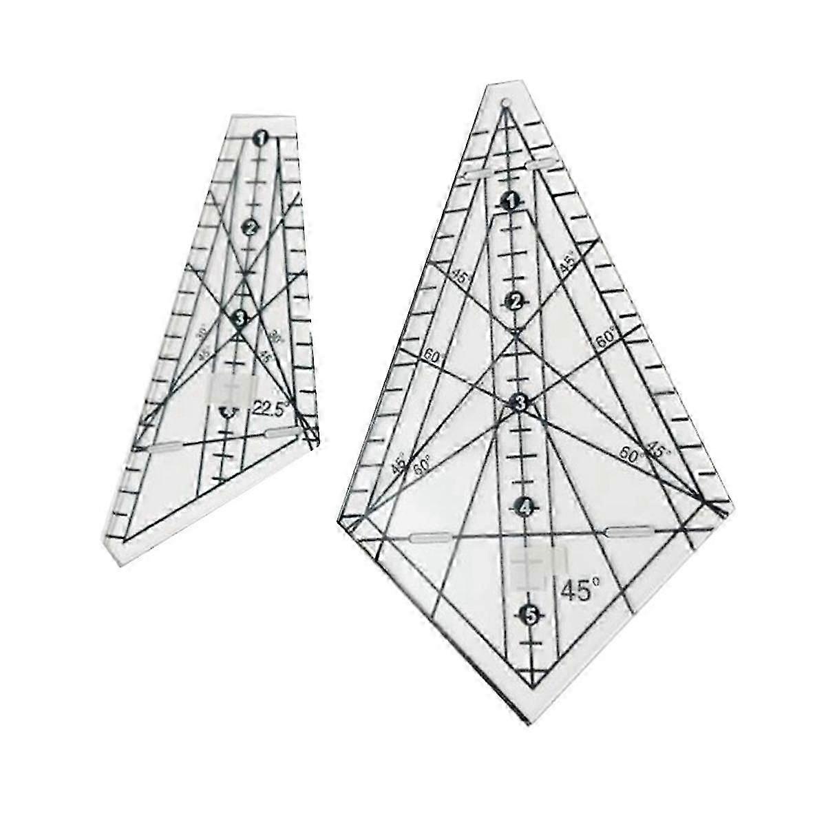 Acrylic Sewing Patchwork Ruler Squedge 22.5/45 Sewing Template Ruler Patchwork Quilting Ruler DIY
