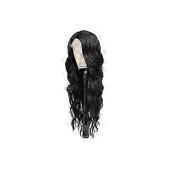 Senhoras e dobrado 27.55 polegadas pequenos conjuntos de cabelo encaracolado ondulado peruca pode ser endireitado