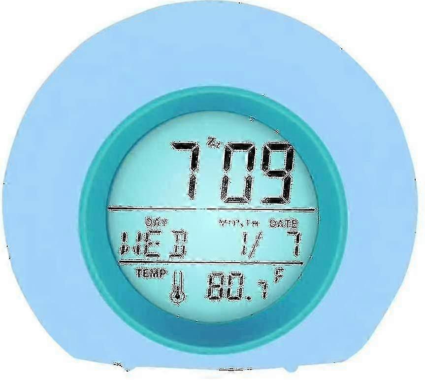 子供のための目覚まし時計、6自然音と7色変化夜光、誕生日とデジタルLEDライト目覚まし時計