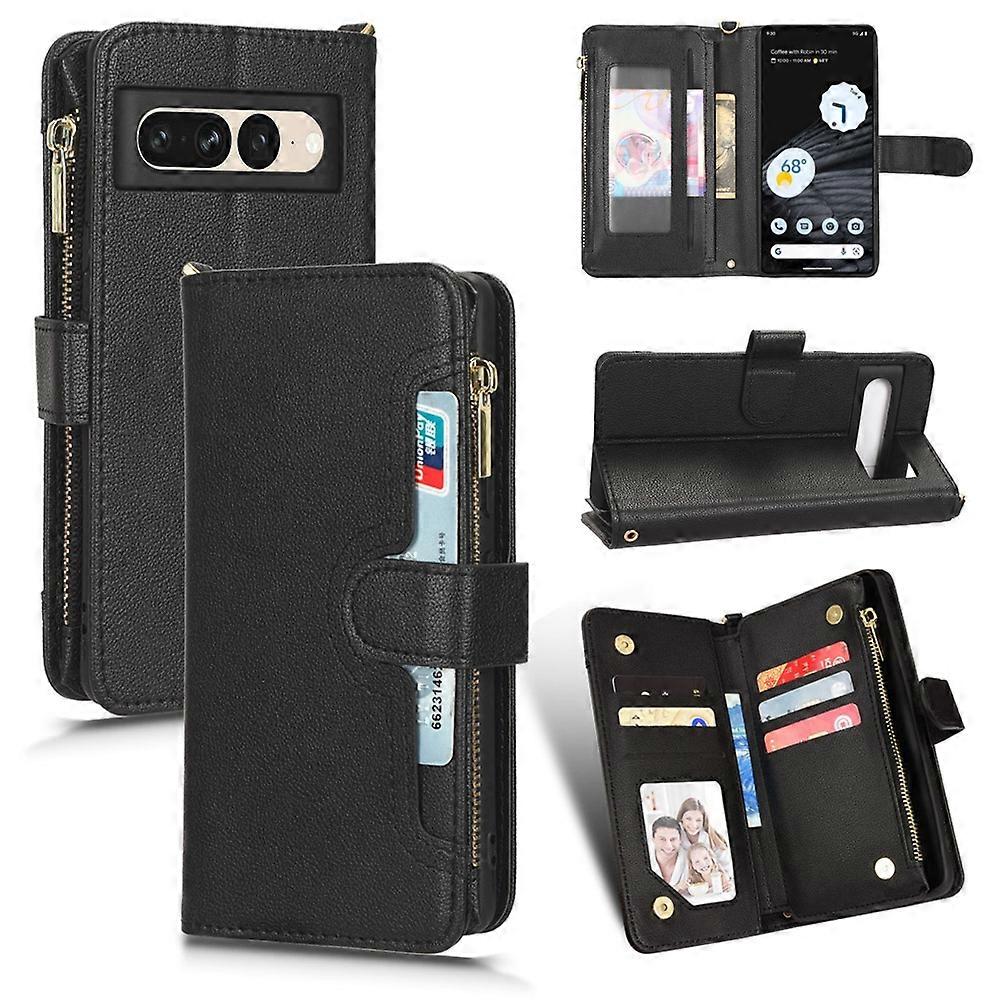 For Google Pixel 7 Pro 5G Litchi Texture Zipper Leather Phone Case