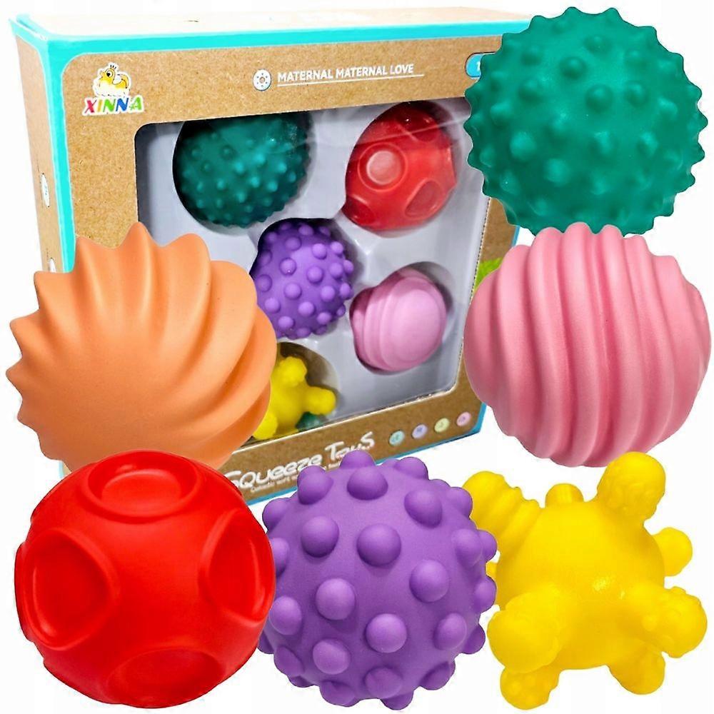 Gumowa Piłeczka Sensoryczna Piłka Do Masażu Set Of 6 Colorful Balls