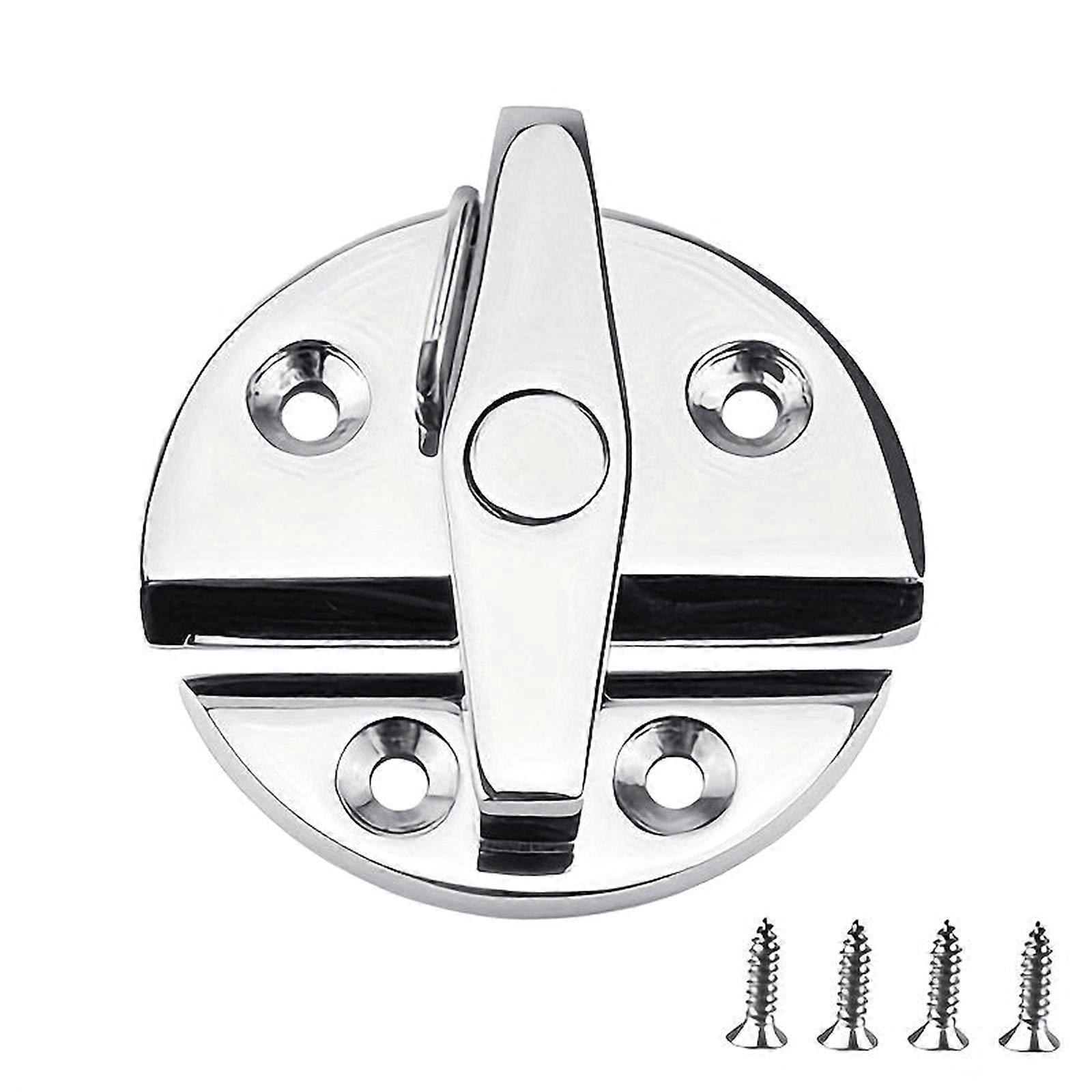 Marine Grade Stainless Steel Door Latches 180 Degree Rotating Knob with Push Button Closure for Boats & Storage Solution Multicolor