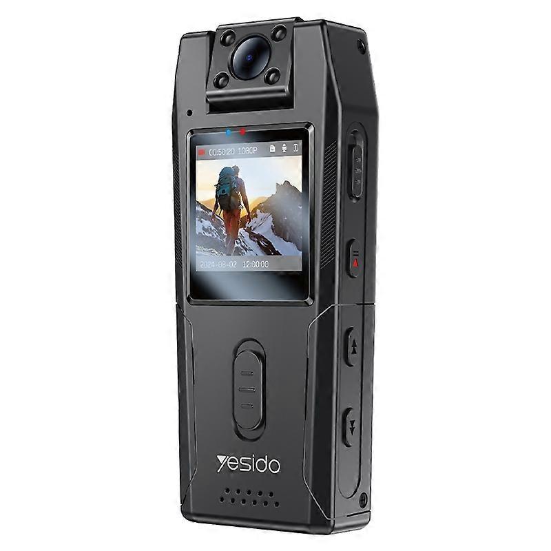 YESIDO KM25 Videoregistratore Obiettivo rotante a 180 gradi Schermo HD da 1,3 pollici 1080P Ciclismo all'aperto Escursionismo 