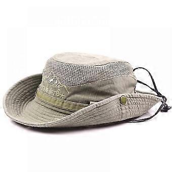 Cotton sun hat men's summer hat UV protection hiking hat fishing hat trekking foldable safari hat with chin strap outdoor bush hat hiking bucket hat E