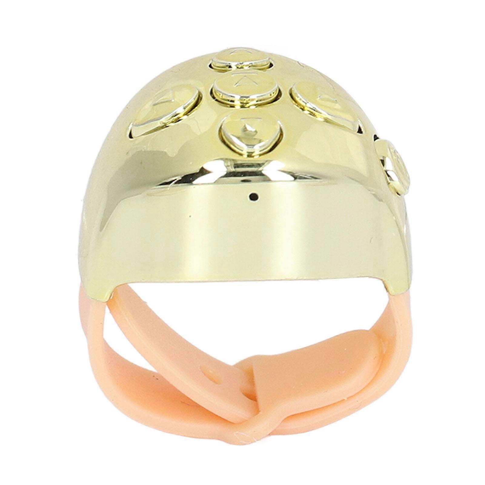 Bluetooth Remote Control Scroll Ring App Page Turner Camera Remote Shutter Selfie Button for Cell Phone Gold