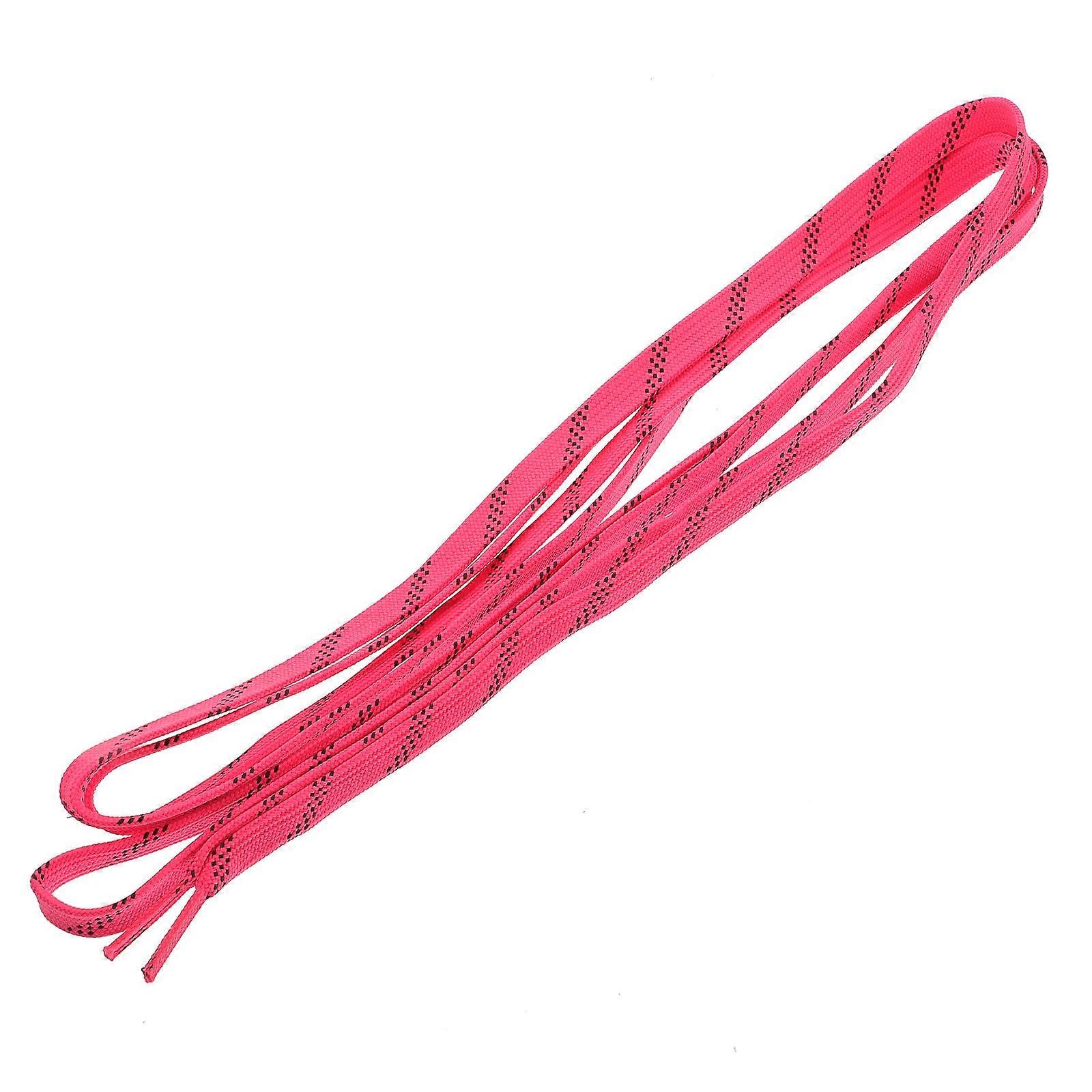 Pink Polyester Shoelaces for Roller Skates Featuring Waxed Design 1Pair