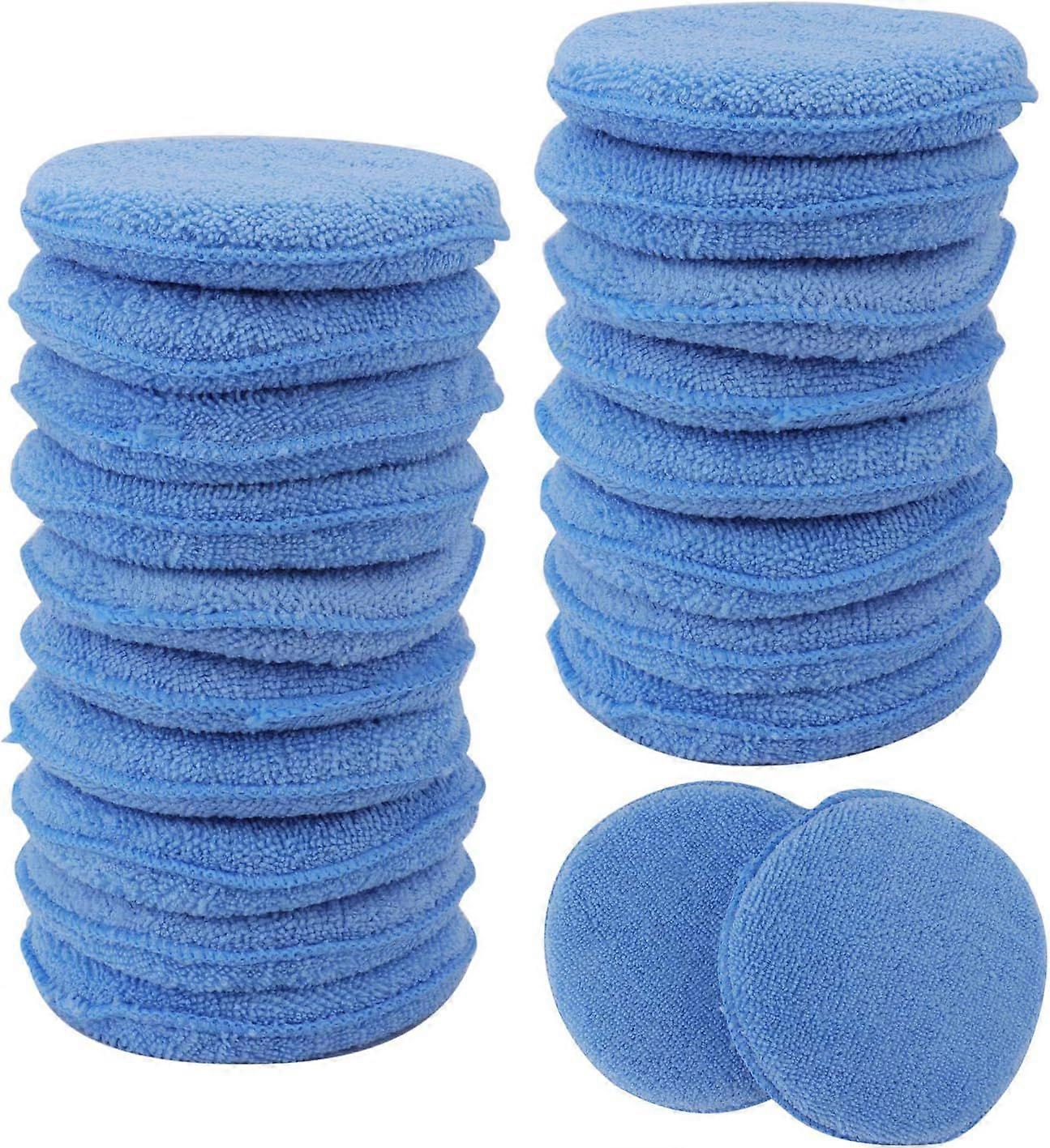 Microfiber Applicator Pads Wax Applicator-20 Pack, Blue