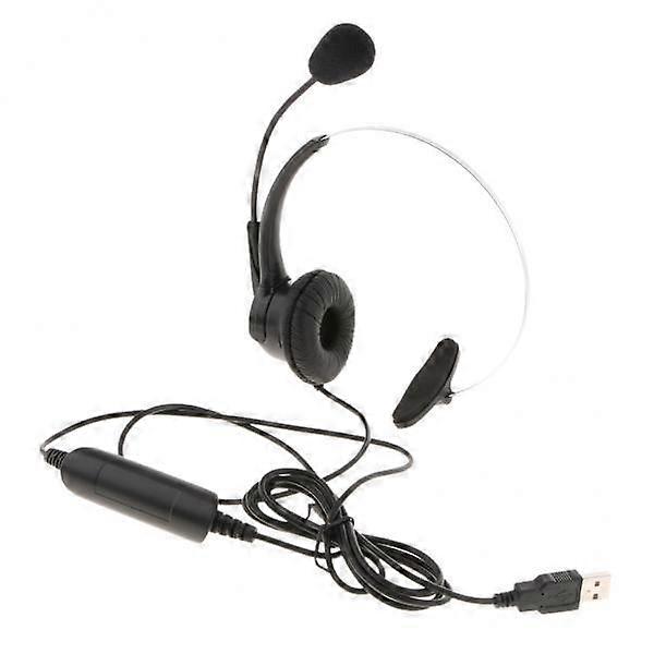 3xCall Center Monaural USB Plug Headset Headphones for Computer