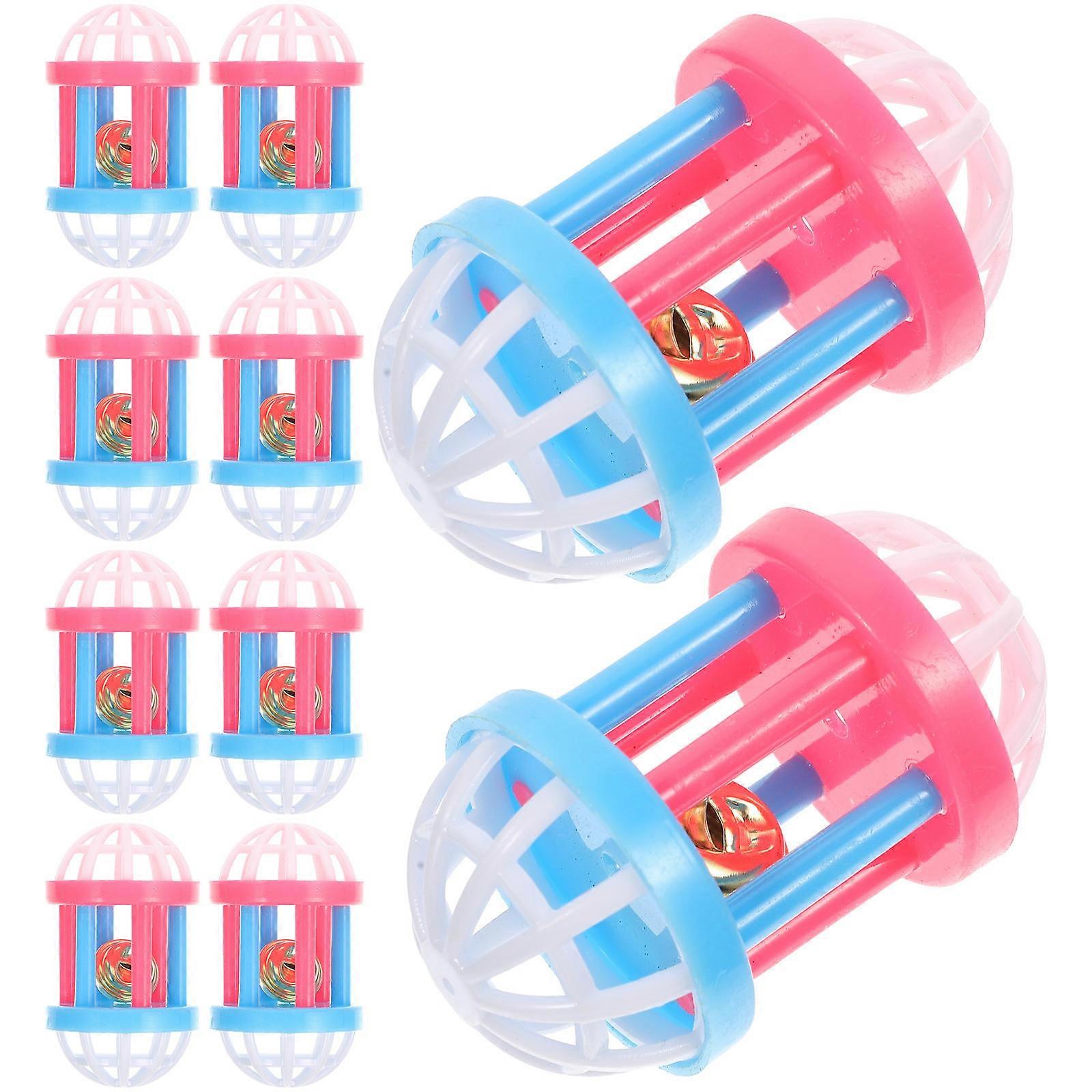 Durable Hamster Sound Cylinder Ball with Bell – Safe Small Pet Toy for Hamsters, Bunnies – Random Colors