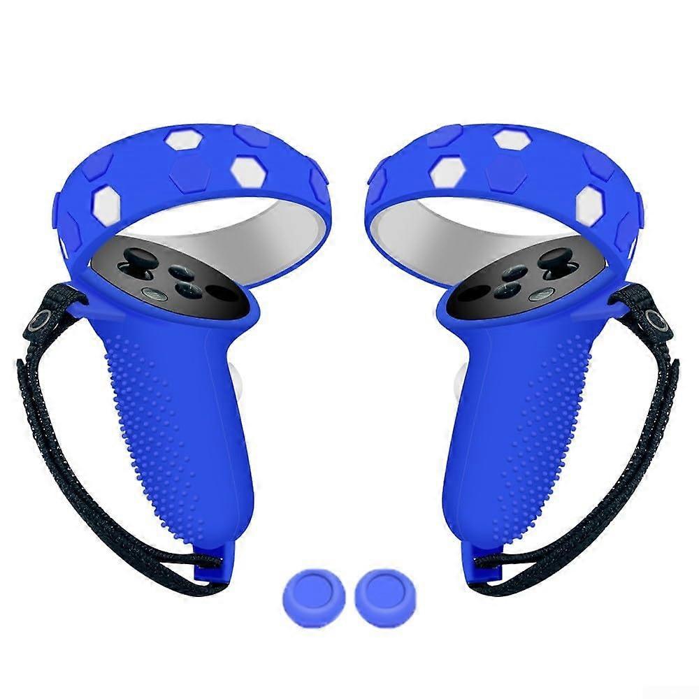 Enhanced Silicone Grip Cover for VR Controllers, Blue, Non-Slip, Improved Grip for Intense Gaming