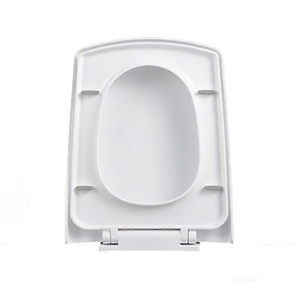 Toilet seat made of plastic, square, slowclosing, elongated, square toilet seat, softclose, with topmounted hinge, quickrelease, easy to clean