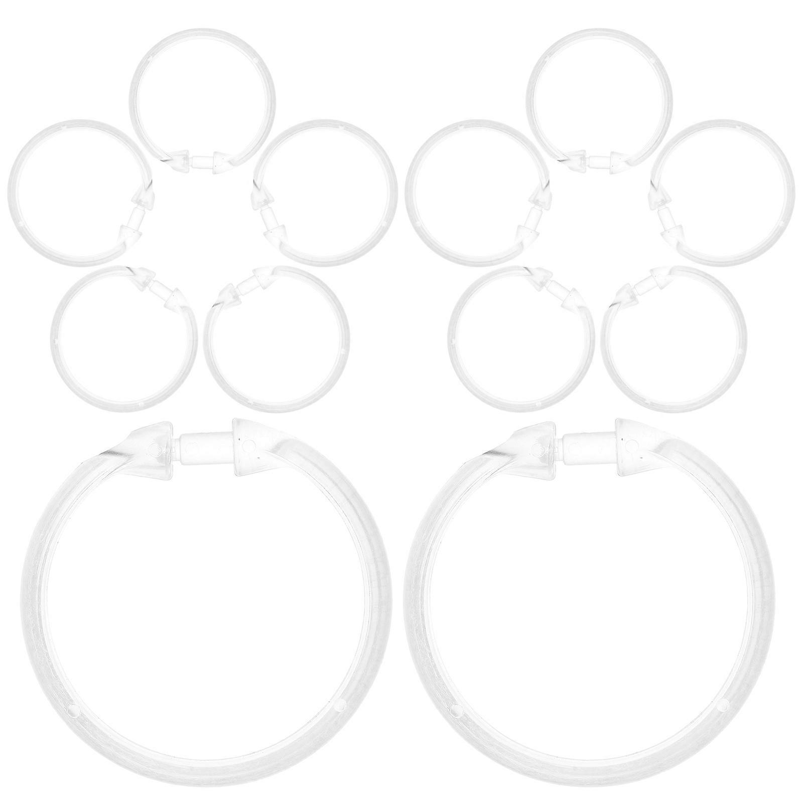 12pcs Sturdy Plastic Round Shower Curtain Hooks – Adaptable Rings for Bathrooms, Perfect for Shower Rods and Drapes – Fine Workmanship, Stable Hold