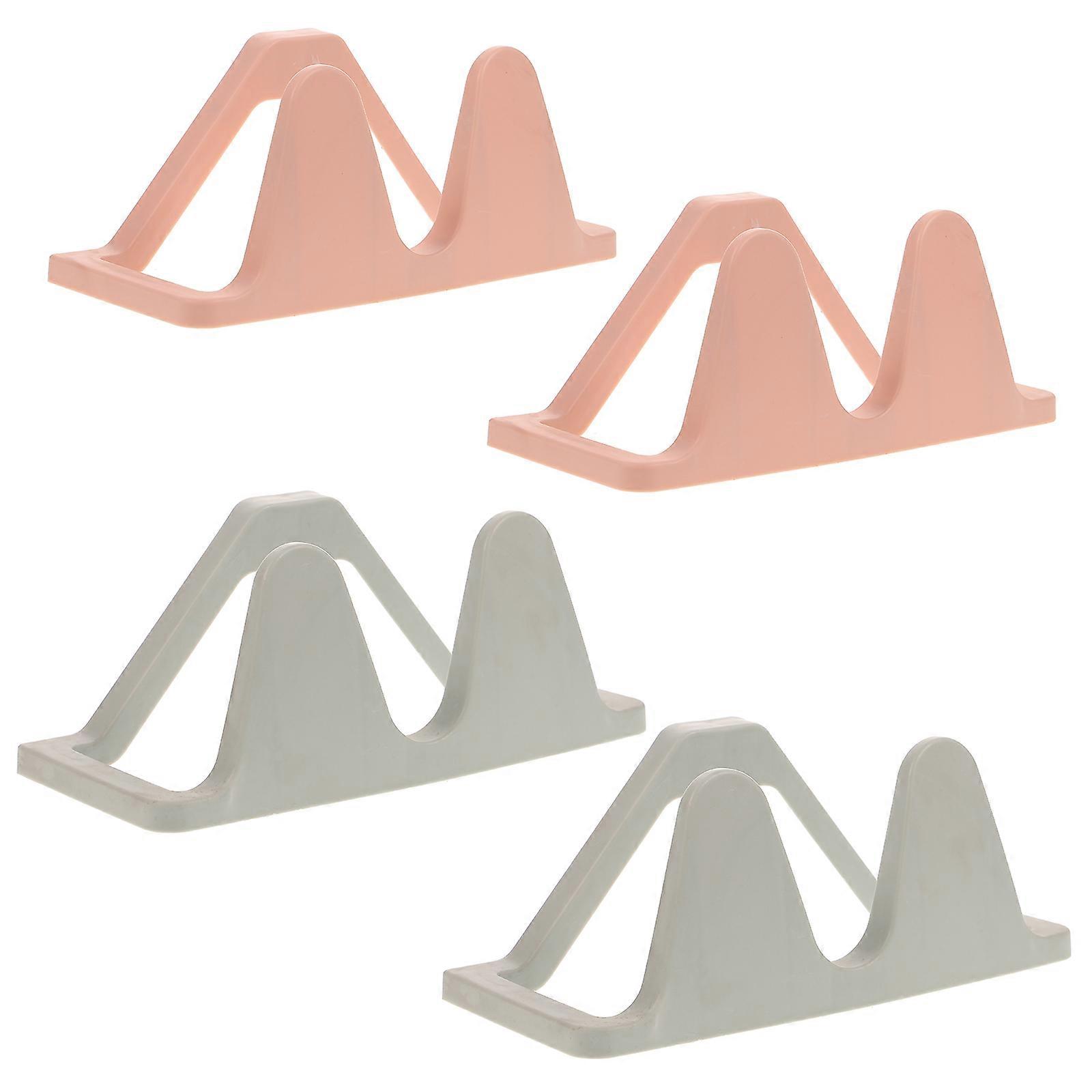 1 Set 4Pcs Wall mounted Slipper Racks No Drilling Storage Racks (Skyblue Pink)