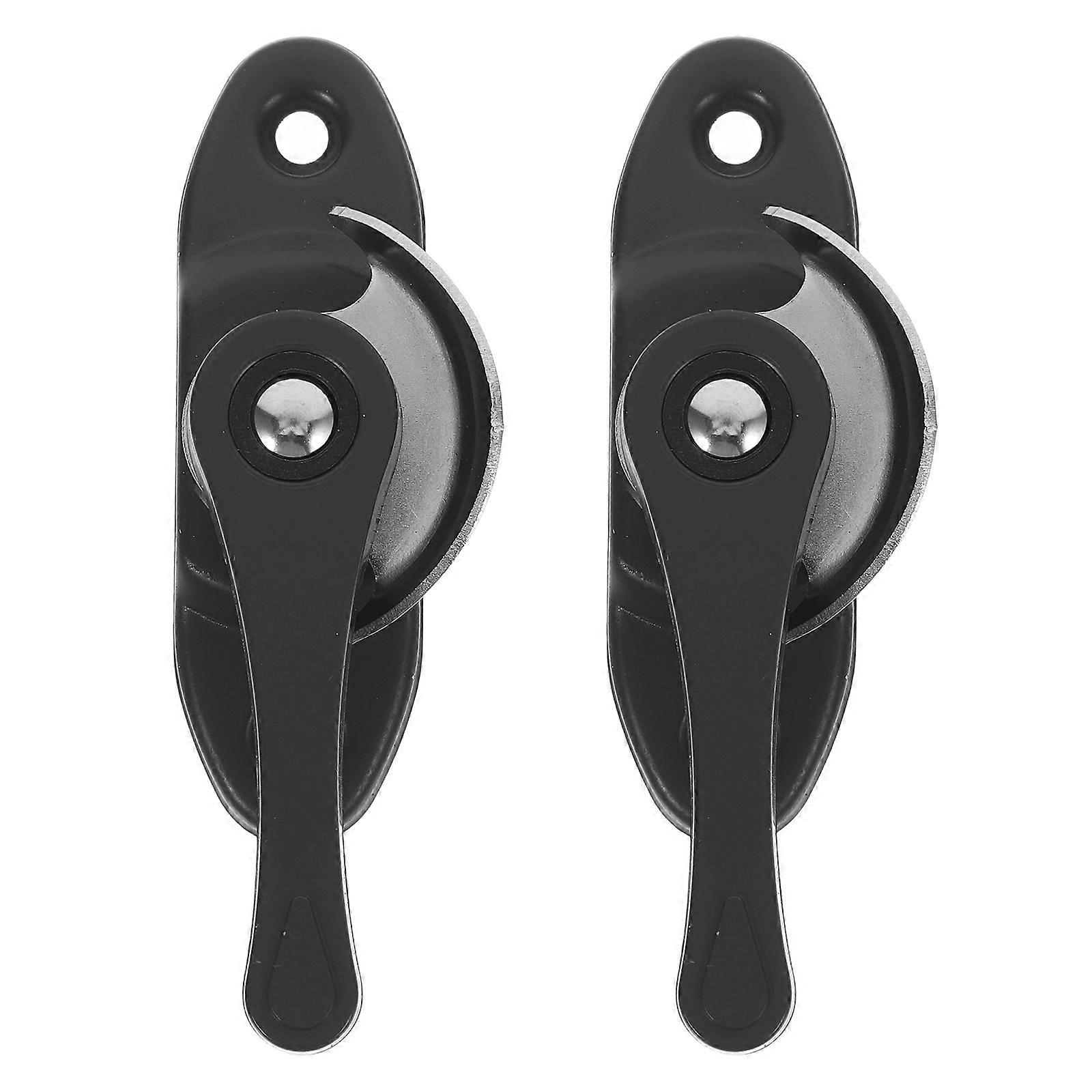 Window Hardware Parts Sliding Window Sash Locks Dark Grey For Home Security 2Sets