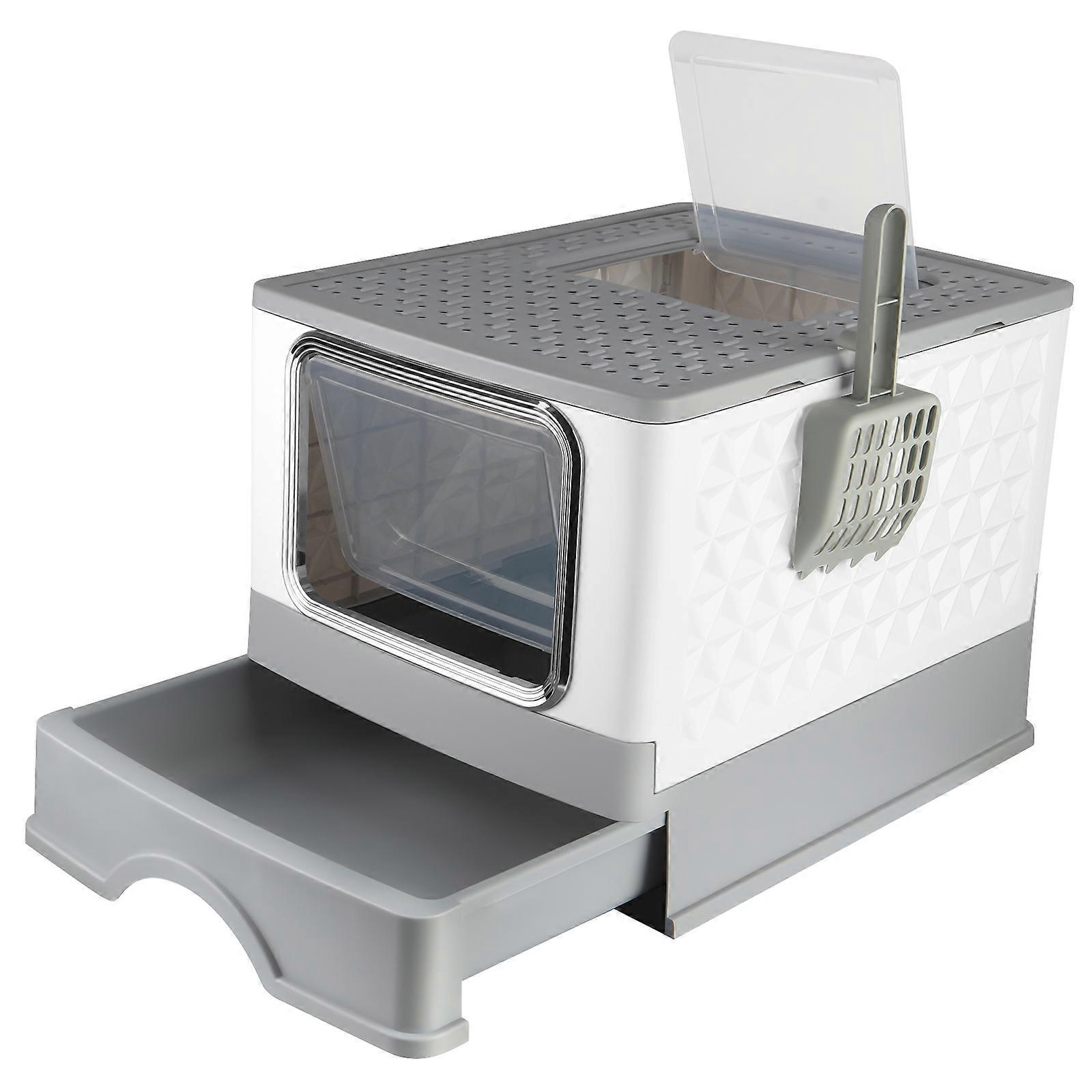 Durable and environmentally friendly 52*39*39 cm PP cat litter tray