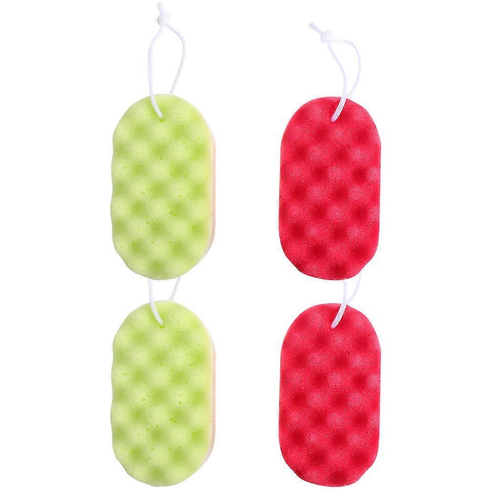 4pcs Adult Bath Sponges & Scrubbers – Lightweight Exfoliating Tools for Daily Cleansing and Skin Massage