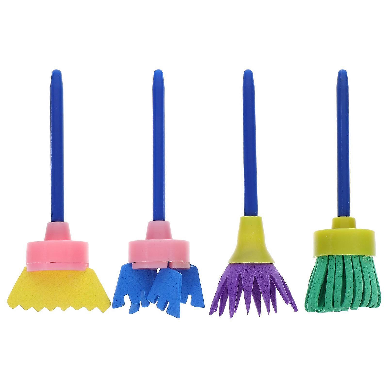 Here's a well structured product description for your **4pcs Sponge Painting Brush Set Soft Reusable EVA Foam Stamps for DIY Art & Craft Projects
