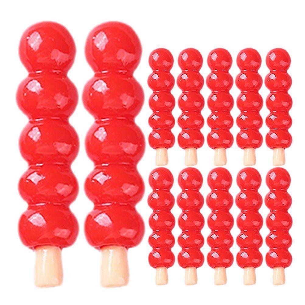20pcs Miniatures Chinese Snacks Props Miniature Simulation Rock Sugar Gourds