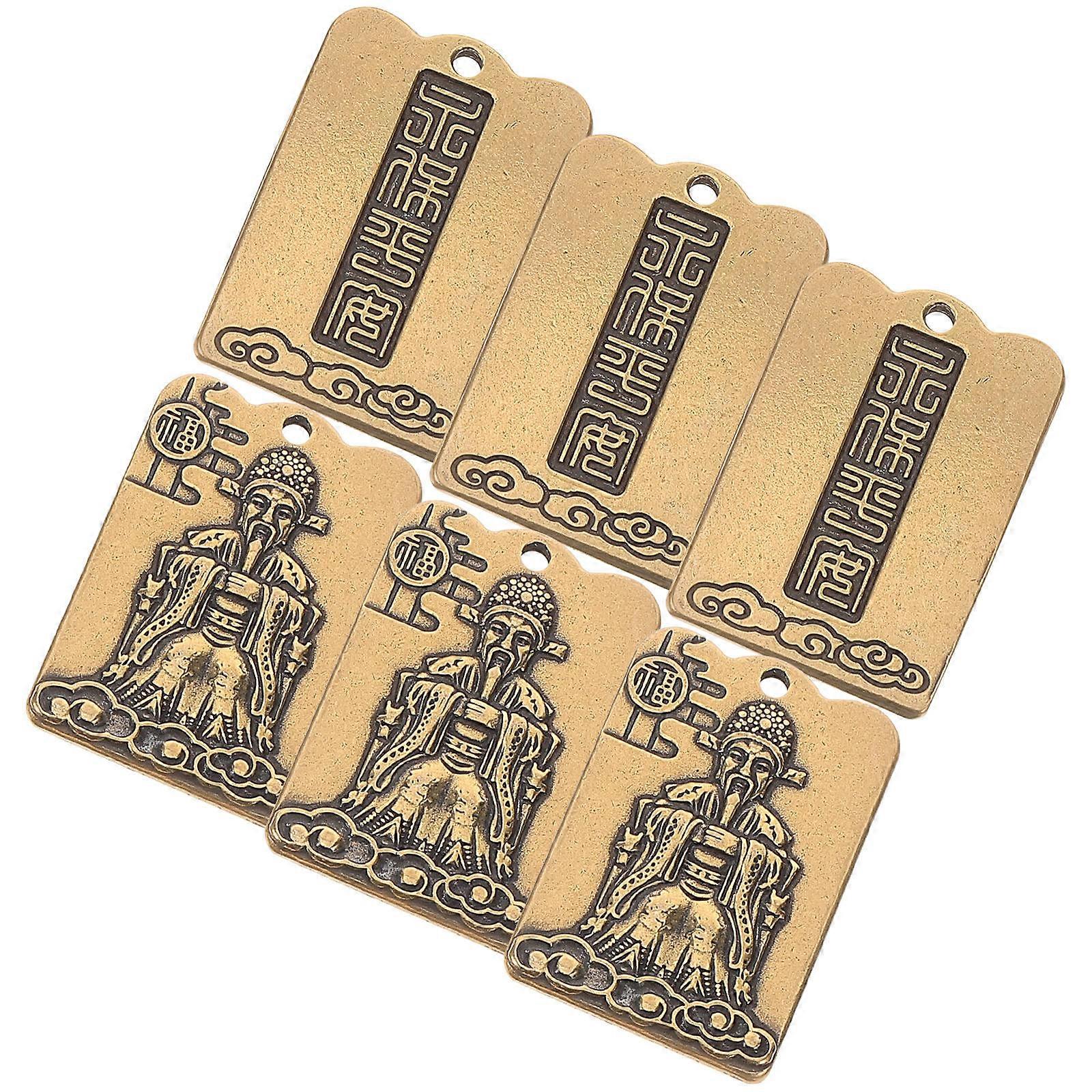 Diy Making Charms Pendant Key Chain Golden Color 3.80X2.50X0.30CM Retro Style No Fading 6Pcs For Graduations