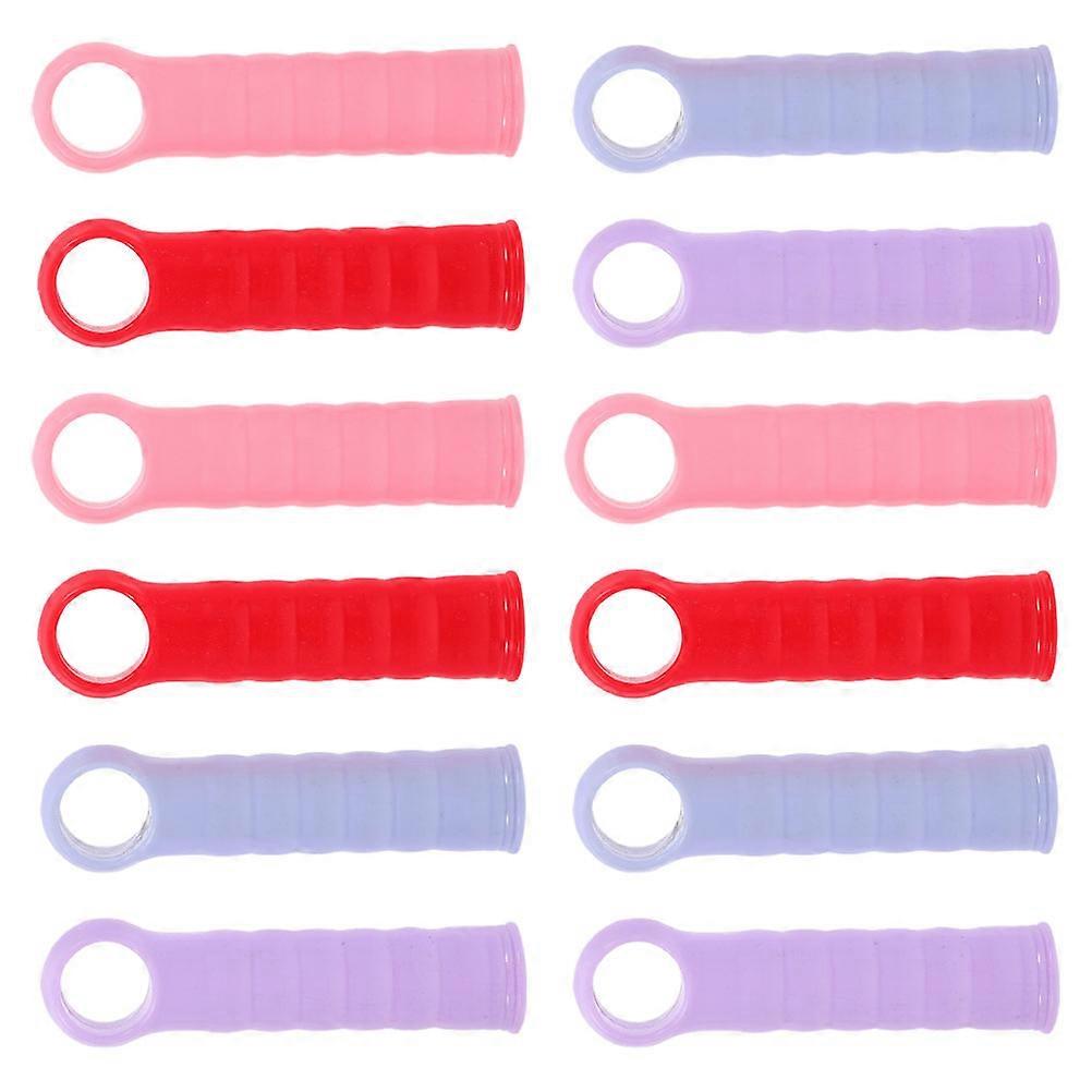 Handle End Cap Prevent Slippage Mop Handle Grips for Homeowners Pink Color 12Pcs