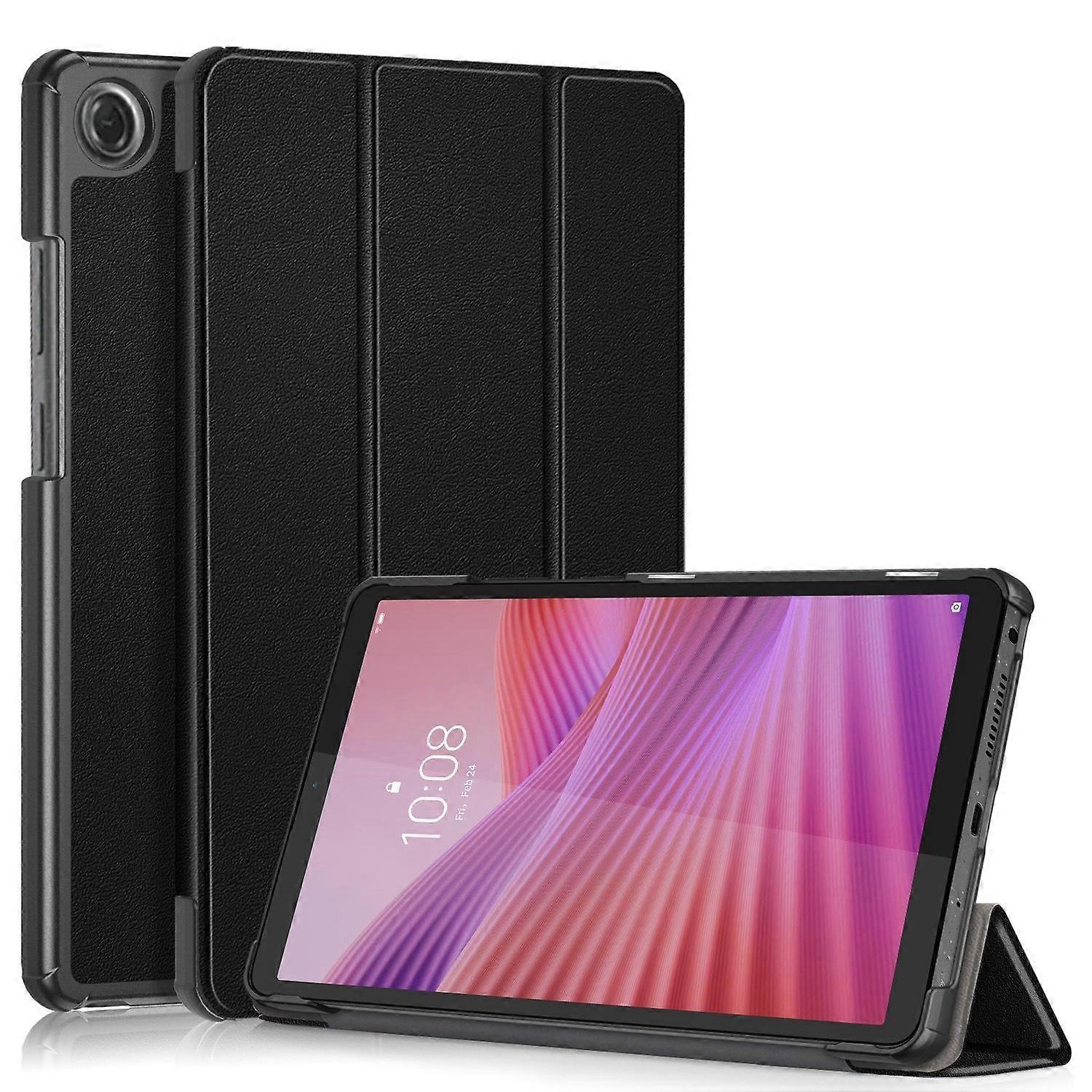 Custer Texture 3-Fold Holder Leather Smart Tablet Case