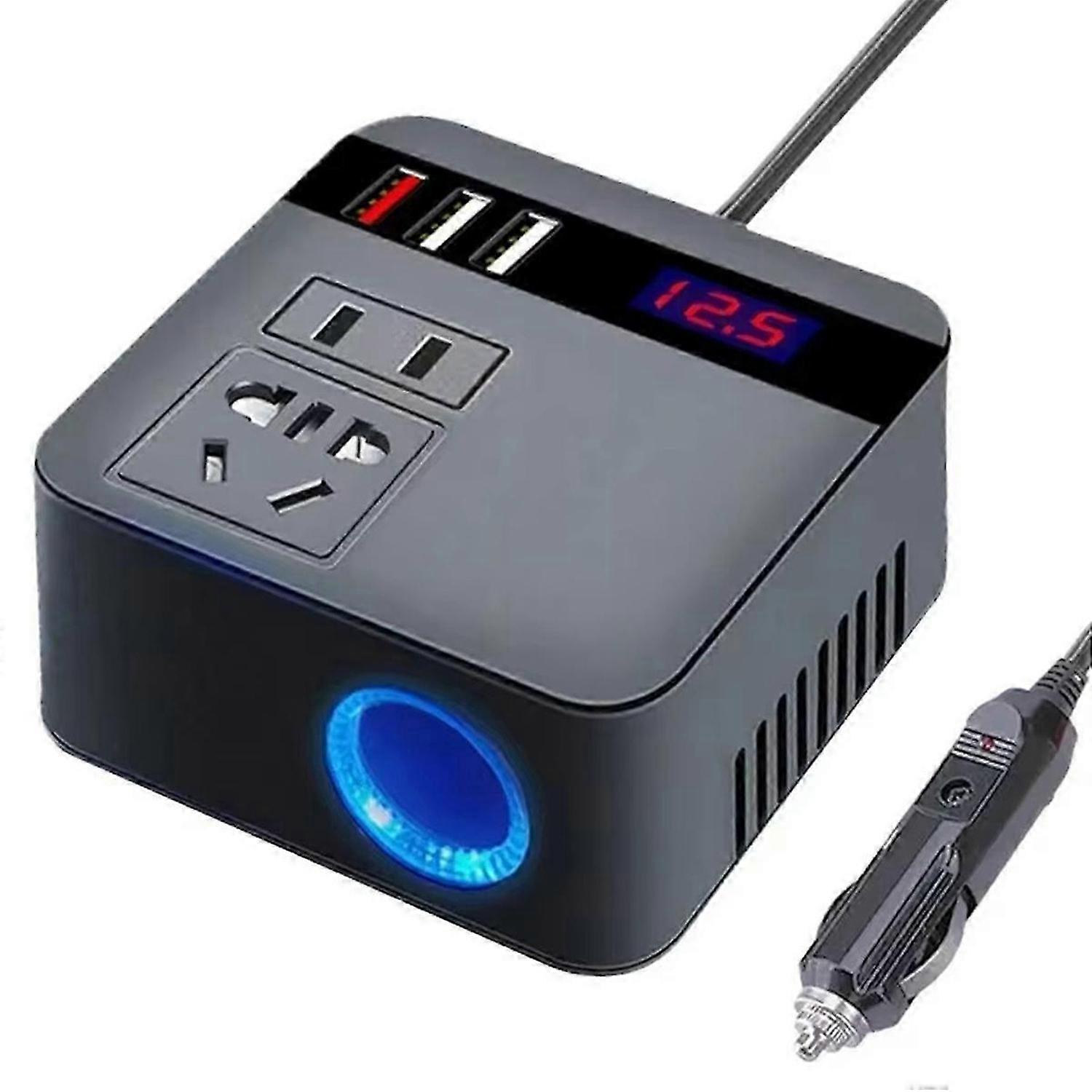 Auto-Wechselrichter DC12V/24V auf DC110V/220V 120W-Peak LED-Display-Steckdosen Wechselrichter Adapter Automobi