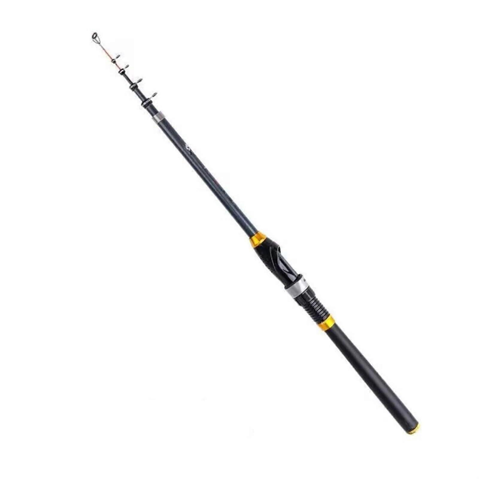 Carbon Fiber Telescopic Fishing Rod, Short Sea Rod, 1.5m–3.0m Travel Fishing Rod (Color: 2.4m)