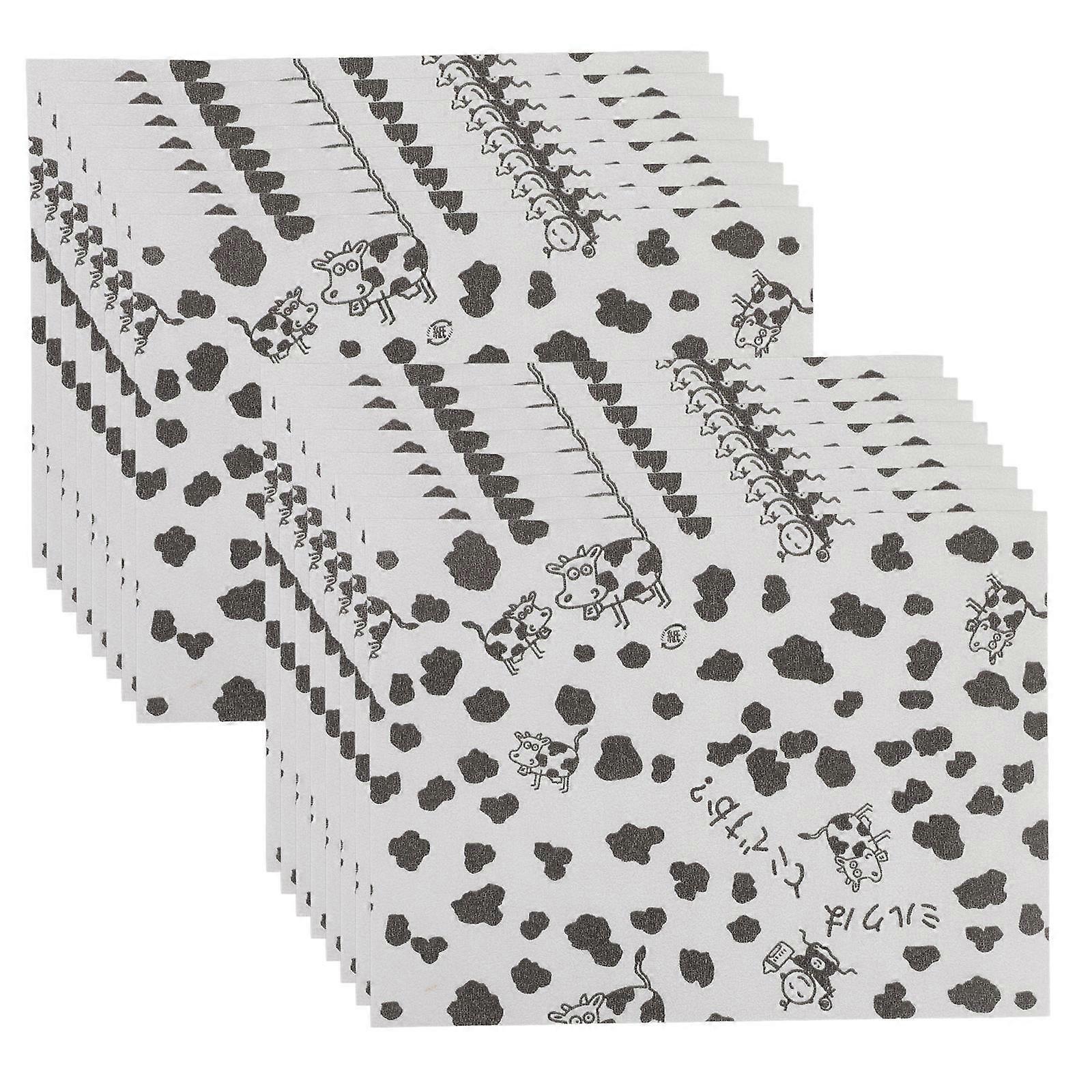 Cow Pattern Candy Wrappers 100 Sheets Handmade Nougat Wraps, Lightweight Cookie Wraps for Packaging, Gifting & Party Supplies