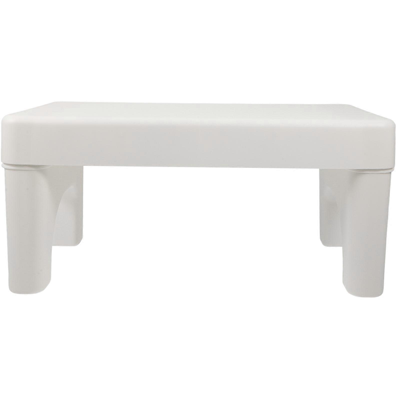 Toilet Squatting Stool Bathroom Stool Supports Squatting Position Multi-Functional Use 36x20cm White 1Pack