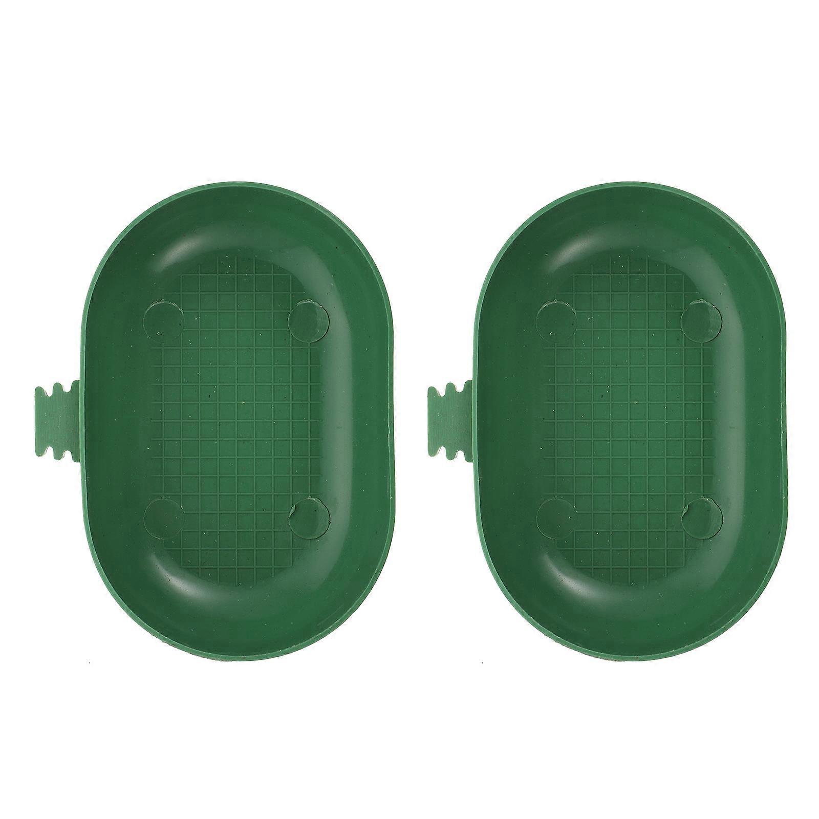 Plastic Bird Shower Basin for Pet Use and Safe Suitable for Small Birds 2 Pcs Green