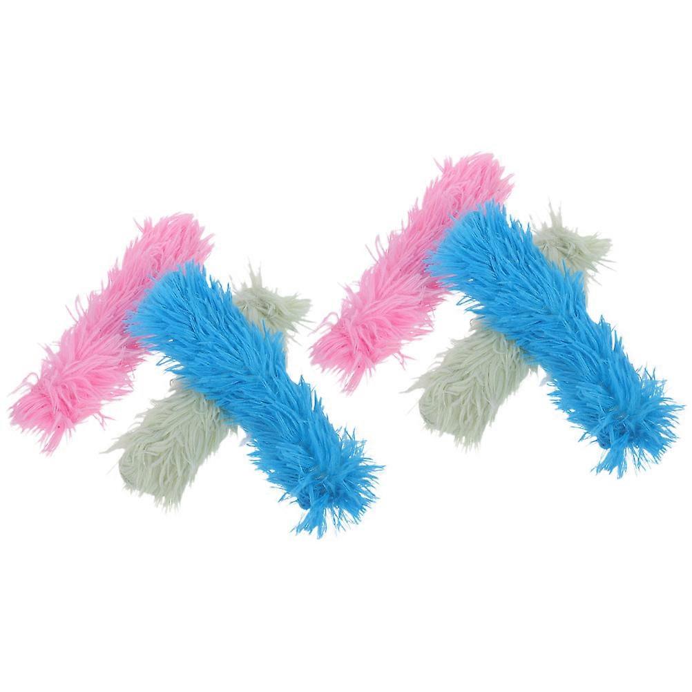 Toy For Cats Funny Interactive Plaything Pink Plush Pillow Bite Training 6Pcs